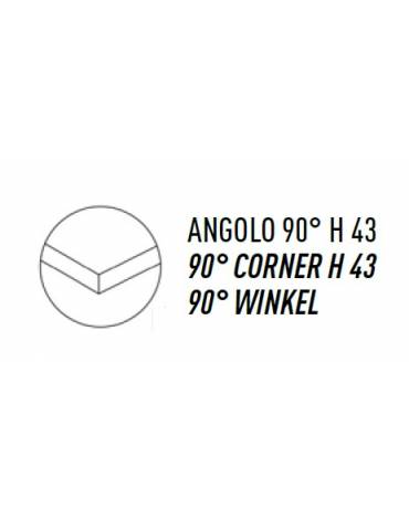 Elemento angolo esterno a 45° in acciaio inox AISI 304 - cm 80x80x89h