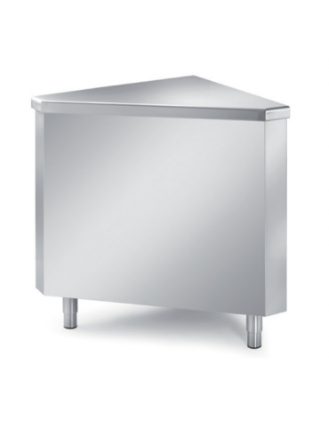 Elemento angolo esterno a 90° in acciaio inox AISI 304 - cm 80x80x89h