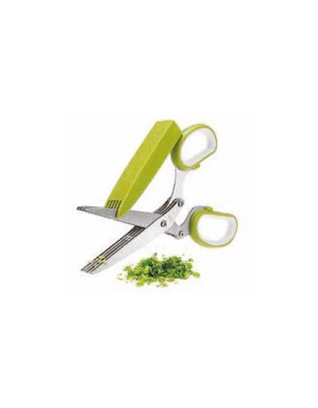 Forbice per erbe, 5 lame in acciaio inox - cm 10