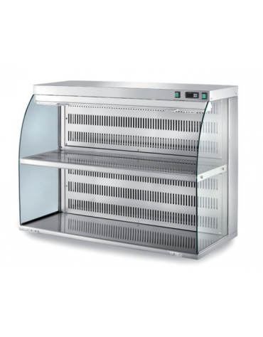 VETRINA REFRIGERATA INOX AISI 304 AD INCASSO SELF SERVICE 5+15° C - MOTORE REMOTO ESCLUSO - CM 105x55x95H