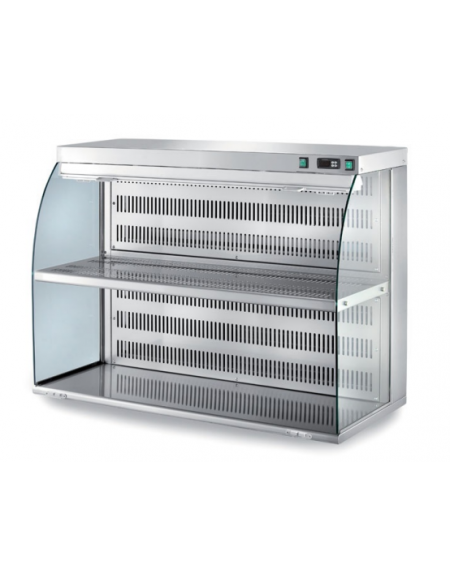 VETRINA REFRIGERATA INOX AISI 304 AD INCASSO SELF SERVICE 5+15° C - MOTORE REMOTO ESCLUSO - CM 145x55x95H