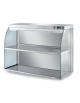 VETRINA RISCALDATA INOX AISI 304 AD INCASSO SELF SERVICE, 2 PIANI CON LAMPADA INFRAROSSI 30°/60° - CM 105x55x95H