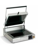 Piastra grill in vetroceramica media in acciaio inox - Piastra liscia sotto e sopra - piano cottura mm 340x290 - Monofase Kw 3