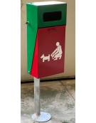 Cestino per escrementi dei cani con tettuccio - Da interrare - cm 26x65x123h