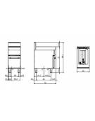 Cuocipasta a gas 1 vasca capacità 40 lt cm 40x70x85h