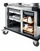 Carrello per prime colazioni in acciaio inox 18/10 - 2 vani a giorno - capacità 5xGN1/1 + 5 cesti 50x50 -cm 117,5x71,5x94h