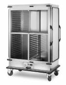 Carrello portateglie riscaldato, guide stampate - inox 18/10 AISI 304 - x22 teglie GN 2/1 o x44 GN 1/1 + griglia - cm 133,5x86x1