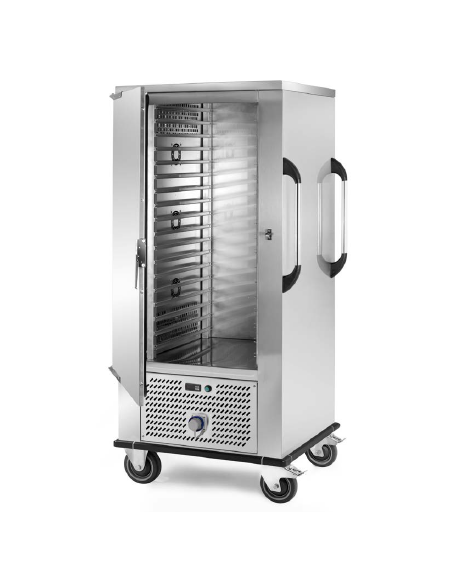 Carrello refrigerato in acciaio inox 18/10 AISI 304 - 2 GN 1/1 - cm 95x83x200h