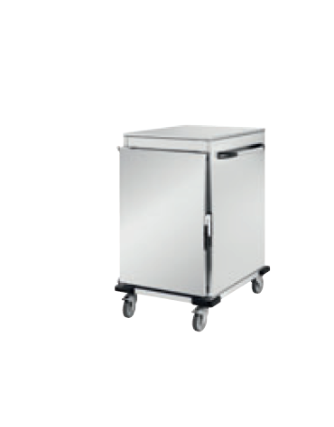 Armadio/carrello portateglie neutro in acciaio inox 18/10 AISI 304 - 5 teglie GN 2/1 - cm 75x90,5x85h