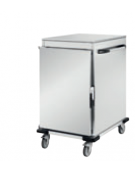 Armadio/carrello portateglie neutro in acciaio inox 18/10 AISI 304 - 9 teglie GN 1/1 - cm 55x78x115h