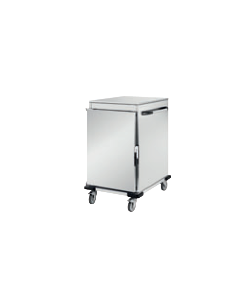Armadio/carrello portateglie neutro in acciaio inox 18/10 AISI 304 - 9 teglie GN 1/1 - cm 55x78x115h