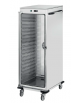 Armadio/carrello portateglie riscaldato in acciaio inox 18/10 AISI 304 - 2 vani 2 temperature - 7+7 teglie GN2/1 - cm 73x90,5