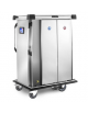 Carrello termorefrigerato a doppia refrigerazione, in acciaio inox AISI 304 18/10 - per 24 vassoi mm 570x325 - cm 114x78x143h