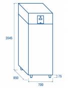 Armadio frigorifero inox 2 porte capacità Lt.700  -2 +8°C