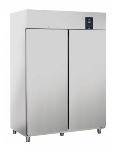 Armadio refrigerato GN 2/1 in acciaio inox AISi 304, refrigerazione ventilata, temperatura -2/+8°C - mm 1250x685x1435h