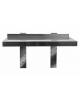 Mensola inox a muro con alzatina - Dimensioni cm 140x40x4h - Altezza staffe 40 cm