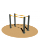 Parallele fitness in acciaio elettrozincato e verniciato - cm 147x63x116h