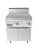 Fry Top a gas su vano con 2 porte, piastra doppia liscia in acciaio - potenza totale 10 kW - cm 80x90x114h