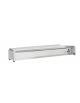 Vetrina refrigerata per banco pizza con coperchio top inox  - capacità n.8 bacinelle GN 1/4 - cm 180x33.5x25.5h
