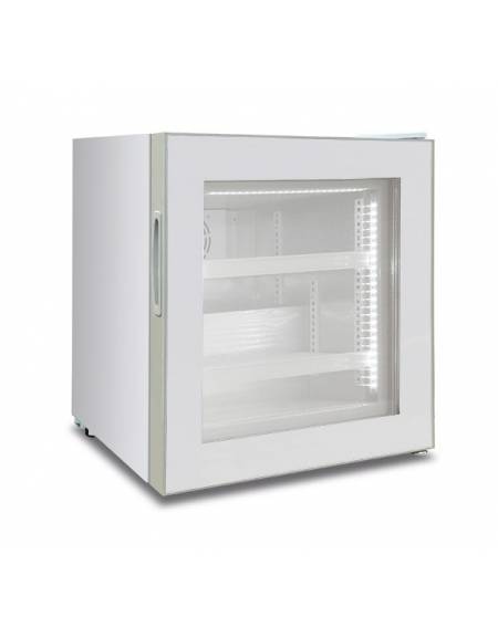 Congelatore a vetrina da banco statico - 1 porta - capacità 72 Lt - temperatura -18°C/-25°C - mm 595x545x616h