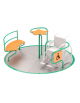 Giostra inclusiva per bambini disabili con 1 divanetto e ancoraggio carrozzina - cm Ø 225x88h