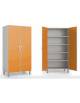ARMADIO FARMACIA/MAGAZZINO CON 4 RIPIANI REGOLABILI + 1 FISSO  - CM 100X67X195H