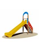 Scivolo in vetroresina e scala di risalita in legno per parchi gioco - bambini da 2 a 12 anni - cm 395x100x307h