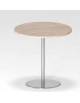 Tavolo riunione circolare tondo diametro cm 80 con gamba centrale in colore grigio-Piano in melaminico vari colori-Altezza cm 73