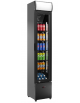 Espositore refrigerato ventilato - 1 porta battente, temp +2° C/ +10° C - 105 litri - colore nero - mm 360x408x1880h