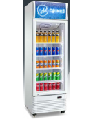 Espositore refrigerato ventilato per bibite - 1 porta battente, temp +2° C/ +10° C - 340 litri - mm 620x690x1965h
