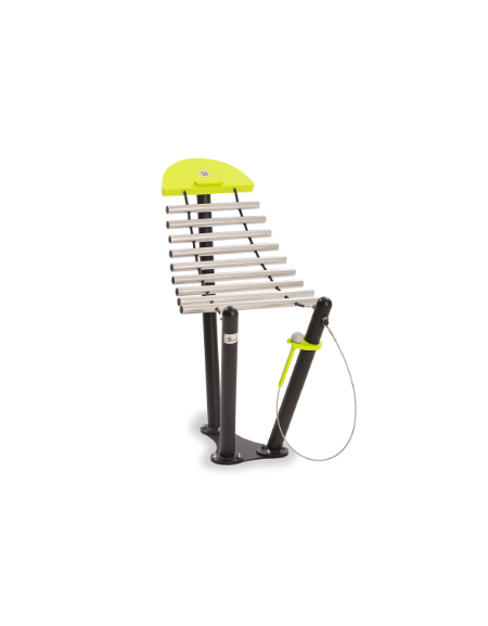 Pannello manipolativo sonoro inclusivo Marimba - da interrare o filo pavimento - cm 63X90x114h