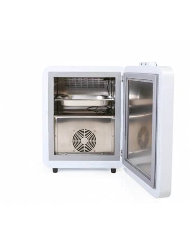 Abbattitore di temperatura da banco in acciaio inox - refrigerazione ventilata indiretta - mm 600x607x371h