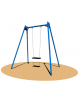 Altalena certificata in metallo 1 posto, per bambini da 3 a 8 anni - Sedile piano - cm 270x160x242h