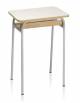 Banco monoposto per scuola con sottopiano in legno di faggio - STRUTTURA Ø mm.28 - CM 70X50X65H - GRANDEZZA 4