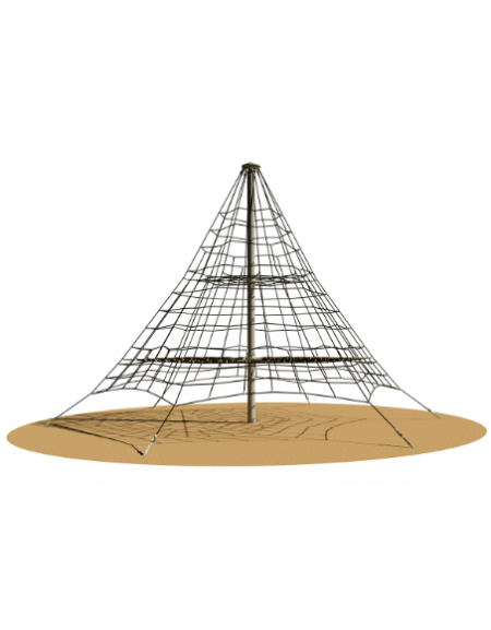 Arrampicata Ragnatela Grande in acciaio zincato a caldo e rete piramidale - da interrare - cm 743x644x516h