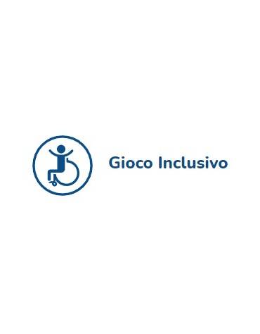 Altalena in legno inclusiva 2 posti - 2 Sedili Orsetto - Da interrare o da tassellare - cm 345x155x225h