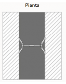Altalena in legno 1 posto - Sedile piano in gomma - Trave superiore in legno - cm 260x155x225 h