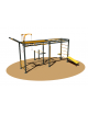 Stazione fitness CALISTHENICS in acciaio zincato - cm 580x295x327h