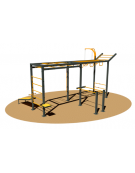 Stazione CALISTHENICS fitness in acciaio zincato - cm 580x295x327h