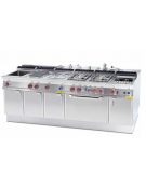 Fry-top elettrico trifase-5,55 kw,piastra singola liscia cromata SUPERCHROME cm.36x51 , su mobile a giorno-dim. 40x 70x90 h