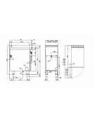 Fry-top elettrico trifase-5,55 kw,piastra singola liscia cromata SUPERCHROME cm.36x51 , su mobile a giorno-dim. 40x 70x90 h