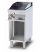 Fry top a gas-7 kw, piastra liscia cromata SUPERCHROME cm 36x51 su mobile a giorno – dim 40x70,5x90h