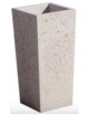 CENERIERA TRAPEZOIDALE IN CEMENTO COLORE GRIGIO TRAVERTINO PER ESTERNO - cm 41x41x90h - Conforme ai CAM