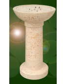 POSACENERE IN CEMENTO CALCESTRUZZO COLORE GRIGIO PIETRA PER ESTERNO - cm Ø52x92h - Conforme ai CAM