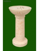 POSACENERE IN CALCESTRUZZO CEMENTO COLORE GRIGIO SABBIATO PER ESTERNO - cm Ø52x92h - Conforme ai CAM