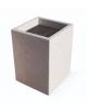 Ceneriera Quadrata in cemento - COLORE GRIGIO TRAVERTINO - DOTATA DI GRIGLIA FORATA - CM 50X50X70H - Conforme ai CAM