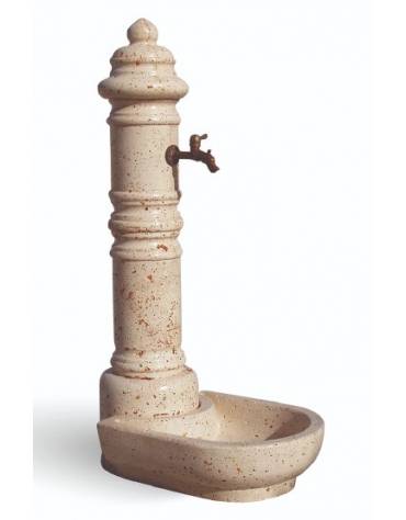 FONTANA IN GRANIGLIA DI MARMO LEVIGATO E TRATTAMENTO ANTIDEGRADO - COLORI A SCELTA - PER ESTERNO - cm 66x45x121h - CAM
