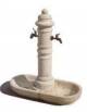 FONTANA DOPPIA IN CALCESTRUZZO CEMENTO COLORE GRIGIO TRAVERTINO PER ESTERNO - cm 70x45x121h - Conforme ai CAM