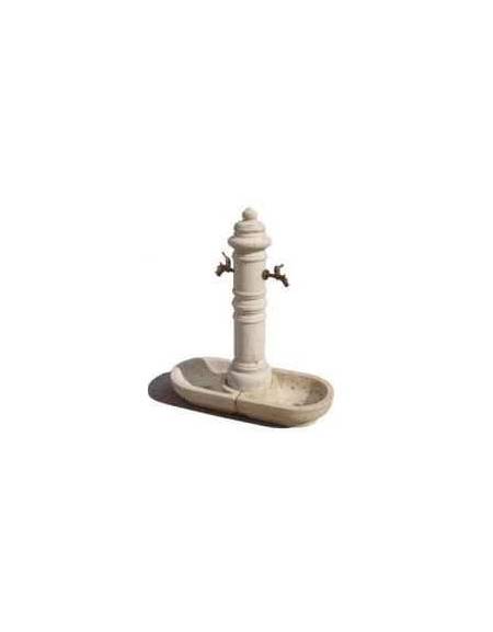 FONTANA DOPPIA IN GRANIGLIA DI MARMO SABBIATO - COLORI A SCELTA - PER ESTERNO - cm 105x45x121h - Conforme ai CAM