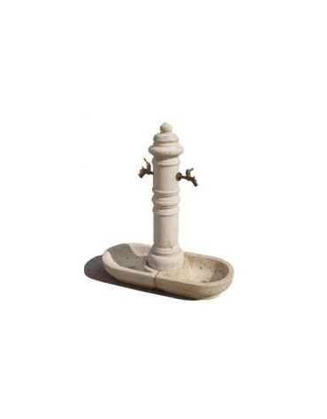 FONTANA DOPPIA IN GRANIGLIA DI MARMO LEVIGATO E TRATTAMENTO ANTIDEGRADO - COLORI A SCELTA - cm 105x45x121h - Conforme ai CAM